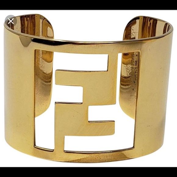 Fendi Jewelry - Fendi Gold Cuff with dust bag and box